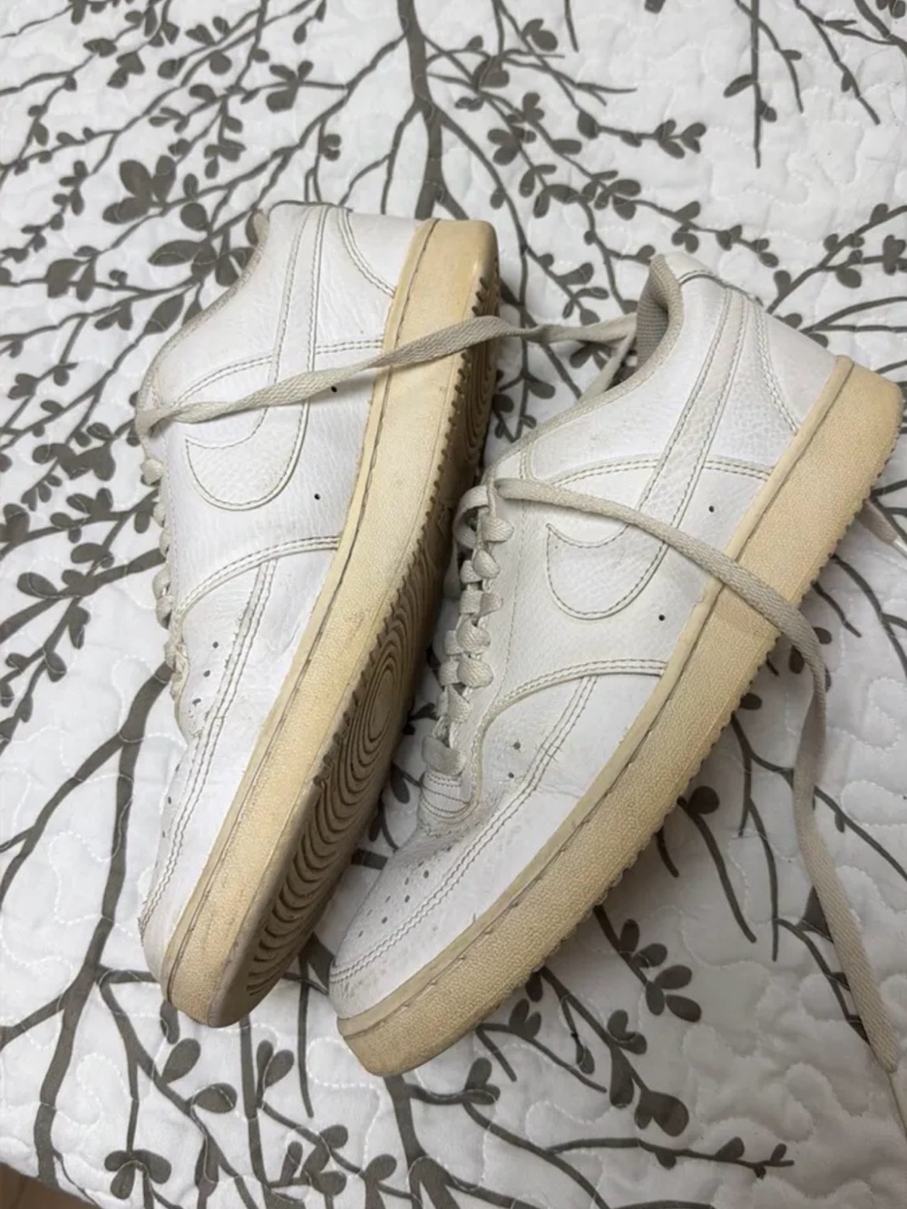 Nike White Leather Women's Low-Top Sneakers